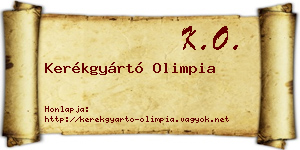 Kerékgyártó Olimpia névjegykártya